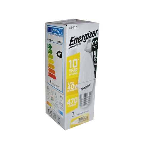 Energizer izzó led gyertya E27 52W 3000 K (meleg) 470 LM (40W)