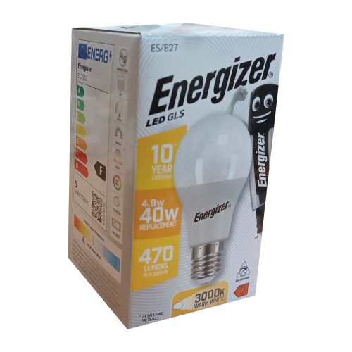 Izzó led E27 normál 40W 3000K meleg 470Lm Energizer