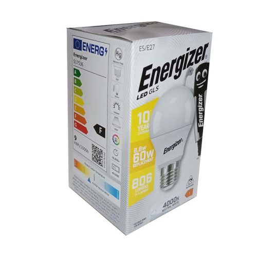 Energizer izzó led normál E27 86W 4000 K (semleges fehér) 806 LM (60W)